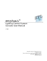 ETC Emphasis Lighting Control System User Manual предпросмотр