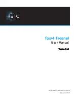 Preview for 1 page of ETC fos/4 Series User Manual