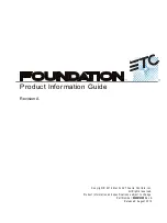 ETC Foundation Rigging Controller Product Information Manual предпросмотр