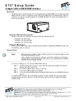 Предварительный просмотр 1 страницы ETC Gadget Setup Manual