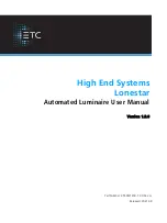 ETC HIGH END SYSTEMS LONESTAR User Manual предпросмотр