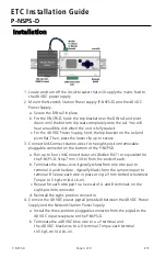 Preview for 4 page of ETC P-NSPS-D Installation Manual