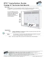 Предварительный просмотр 1 страницы ETC P-TS18-RM Installation Manual