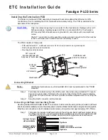 Предварительный просмотр 2 страницы ETC Paradigm P-LCD Series Installation Manual