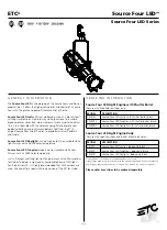 ETC Source Four LED S4LEDLS Manual preview