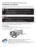 ETC Source Four XT HID Zoom Grid Louver Installation Instructions preview