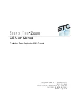 ETC Source Four Zoom CE User Manual preview