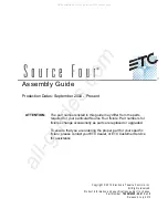 ETC Source Four Assembly Manual предпросмотр