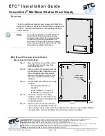 ETC Unison Echo E-SPM-WM Installation Manual preview