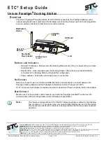 Preview for 1 page of ETC Unison Paradigm Docking Station Setup Manual