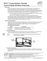 ETC Unison Paradigm P-LCD-FBB Installation Manual preview