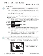 Предварительный просмотр 3 страницы ETC Unison Paradigm P-LCD-FBB Installation Manual