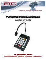 Предварительный просмотр 1 страницы ETC VCC-28 Installation Manual