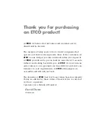 Предварительный просмотр 2 страницы Etco IP-Mini Instruction Manual