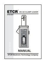 Preview for 1 page of ETCR 6000 Manual