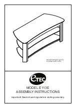 Etec E113E Assembly Instructions Manual предпросмотр