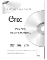 Preview for 1 page of Etec PDV7900 User Manual