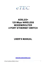 Preview for 1 page of Etec PT-8505G User Manual