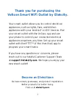 Предварительный просмотр 2 страницы ETEKCITY Voltson Smart WiFi Outlet Manual