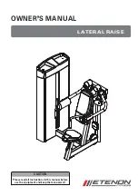 ETENON Fitness LATERAL RAISE Owner'S Manual предпросмотр