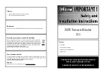 Preview for 1 page of Eterna SH3WH Safety And Installation Instructions