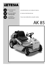 Etesia AK 85 User Manual preview