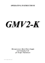 Предварительный просмотр 1 страницы ETH-messtehnik GMV2-K Operating Instructions Manual