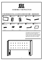 Preview for 1 page of Ethan Home 315B WINGBACK KING Assembly Instruction