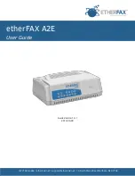 Предварительный просмотр 1 страницы etherFAX A2E User Manual