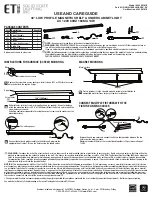 ETI Solid State Lighting 535091610 Use And Care Manual preview