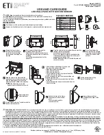 Предварительный просмотр 1 страницы ETI Solid State Lighting 53901111 Use And Care Manual