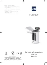 Предварительный просмотр 1 страницы ETI FLOW CUP Operating Instructions