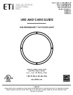 Preview for 1 page of ETI SHOREBREAKER Series Use And Care Manual