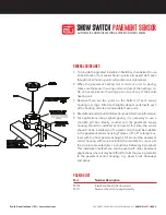 Предварительный просмотр 1 страницы ETI SNOW SWITCH PAVEMENT SENSOR Installation Manual