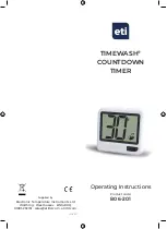 ETI TIMEWASH Operating Instructions preview