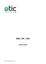 Preview for 1 page of Etic Telecom RAS Series Setup Manual