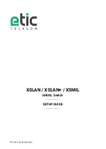 Preview for 1 page of Etic Telecom XLAN+ Series Setup Manual