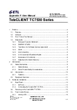 ETL TeleCLIENT TC7530 Series User Manual предпросмотр