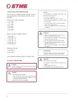 Предварительный просмотр 4 страницы ETME RDA series Operating Instructions Manual