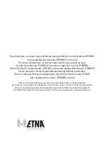 Preview for 1 page of ETNA EVV0851WIT Manual