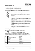 Предварительный просмотр 17 страницы ETNA LP 14 Technical Manual