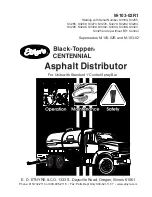 Предварительный просмотр 1 страницы Etnyre Black-Topper CENTENNIAL Operation, Maintenance And Safety Manual