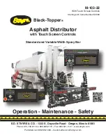 Preview for 1 page of Etnyre Black-Topper Operation Maintenance Safety