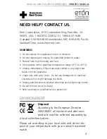 Preview for 3 page of Eton American Red Cross FR150 MICROLINK Owner'S Manual