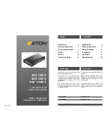 Preview for 1 page of Eton ECS 1200.1 Manual