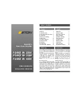 Eton FORCE FA 2500 Installation & Operation Manual preview