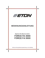 Предварительный просмотр 1 страницы Eton force fa 3000 Instruction Manual