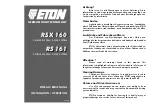 Preview for 1 page of Eton RSX 160 Installation & Operation Manual