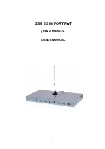 Preview for 1 page of Etross GSM 8 SIM/PORT FWT User Manual