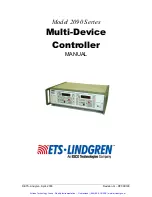 Preview for 2 page of ETS-Lindgren 2090 Series Manual